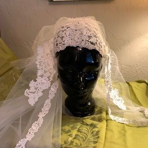 Bridal veil Juliet cap vintage